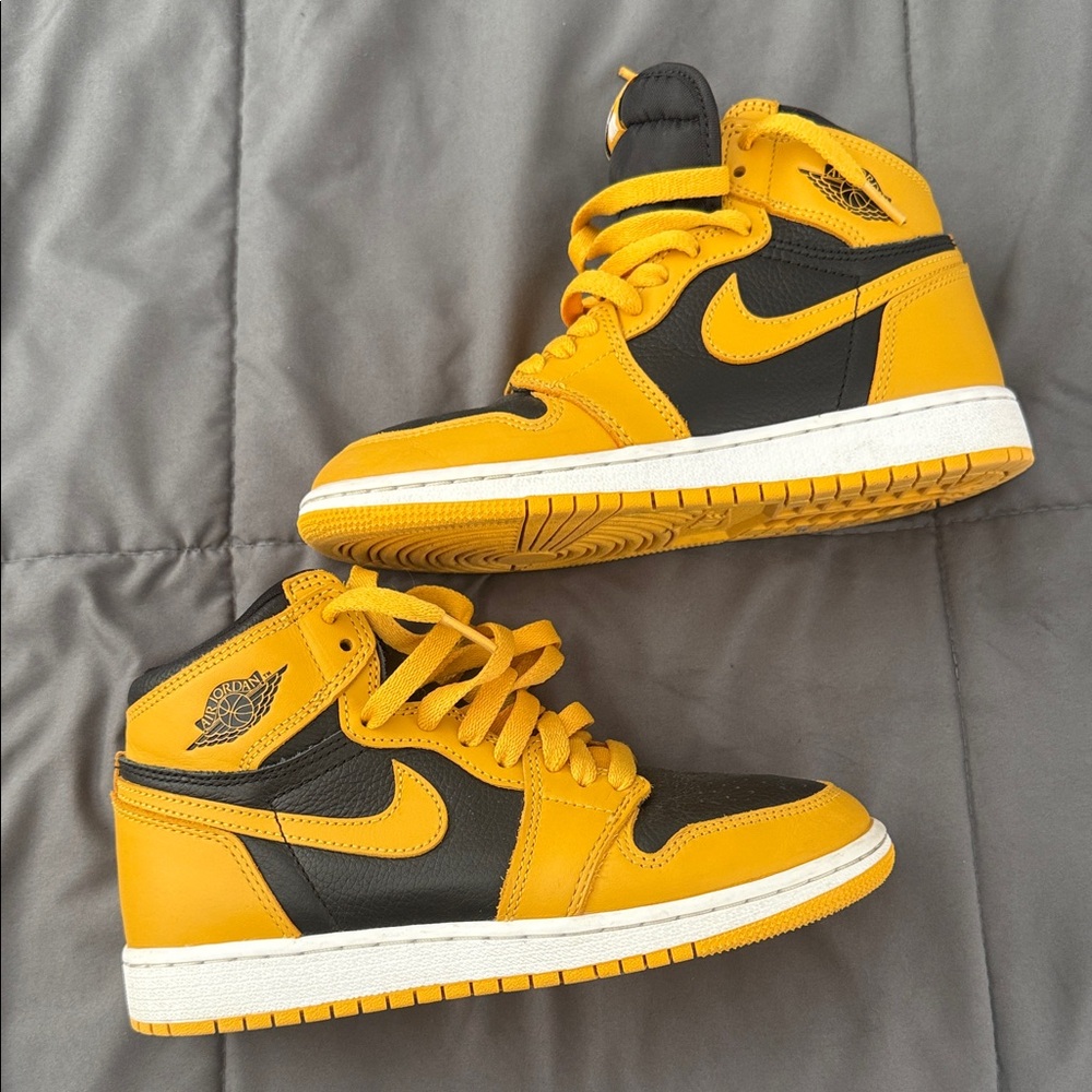 Air Jordan 1 Retro High OG Pollen GS 5Y Black Yellow 575441-701